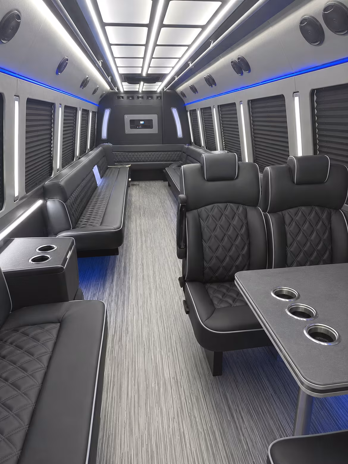 shreveport 25 passenger party bus inside