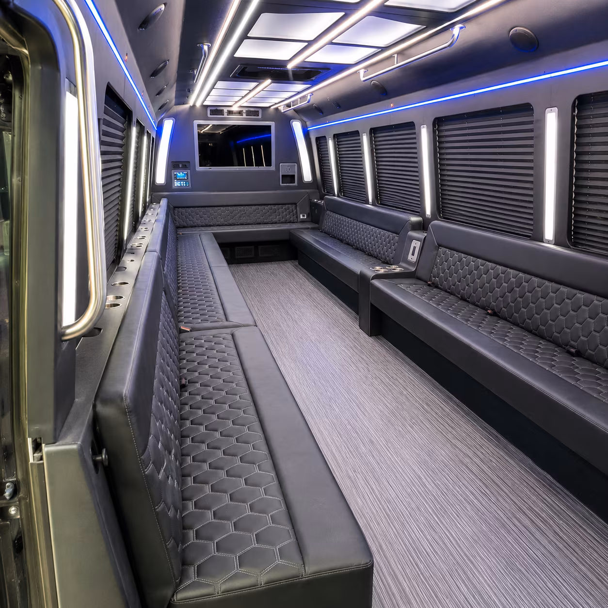 shreveport 40 passenger party bus interior